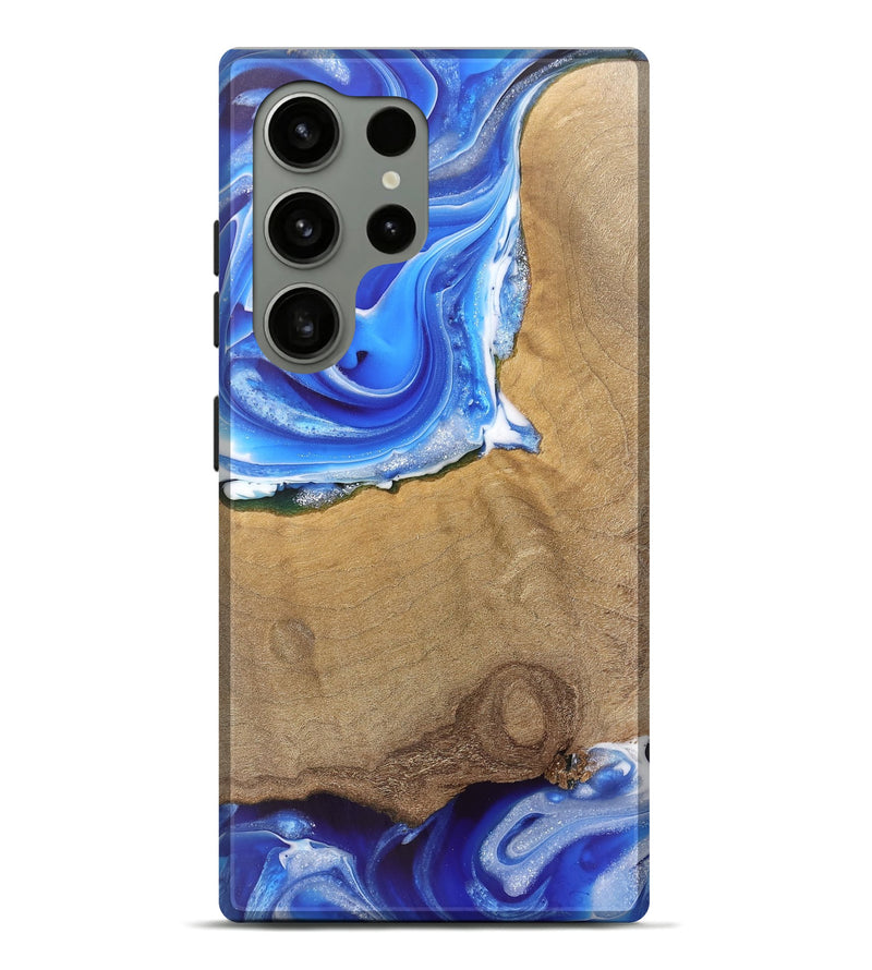 Galaxy S24 Ultra Wood Live Edge Phone Case - Mae (Blue, 745712)