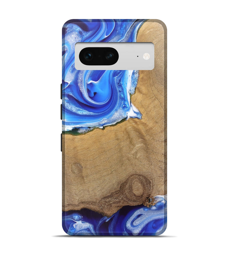 Pixel 7 Wood Live Edge Phone Case - Mae (Blue, 745712)