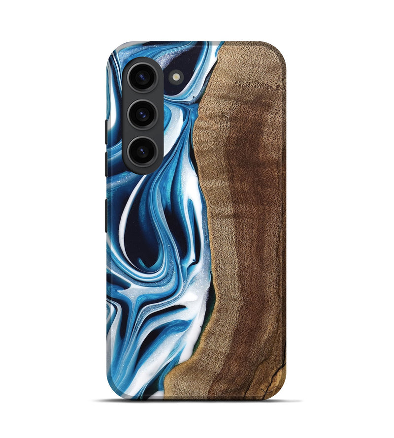 Galaxy S23 Wood Live Edge Phone Case - Abel (Blue, 745714)