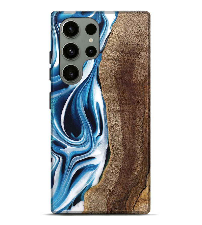 Galaxy S23 Ultra Wood Live Edge Phone Case - Abel (Blue, 745714)