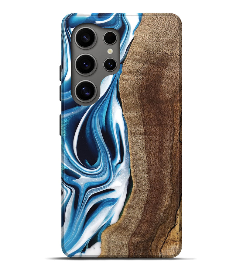 Galaxy S25 Ultra Wood Live Edge Phone Case - Abel (Blue, 745714)