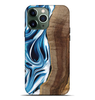 iPhone 13 Pro Max Wood Live Edge Phone Case - Abel (Blue, 745714)