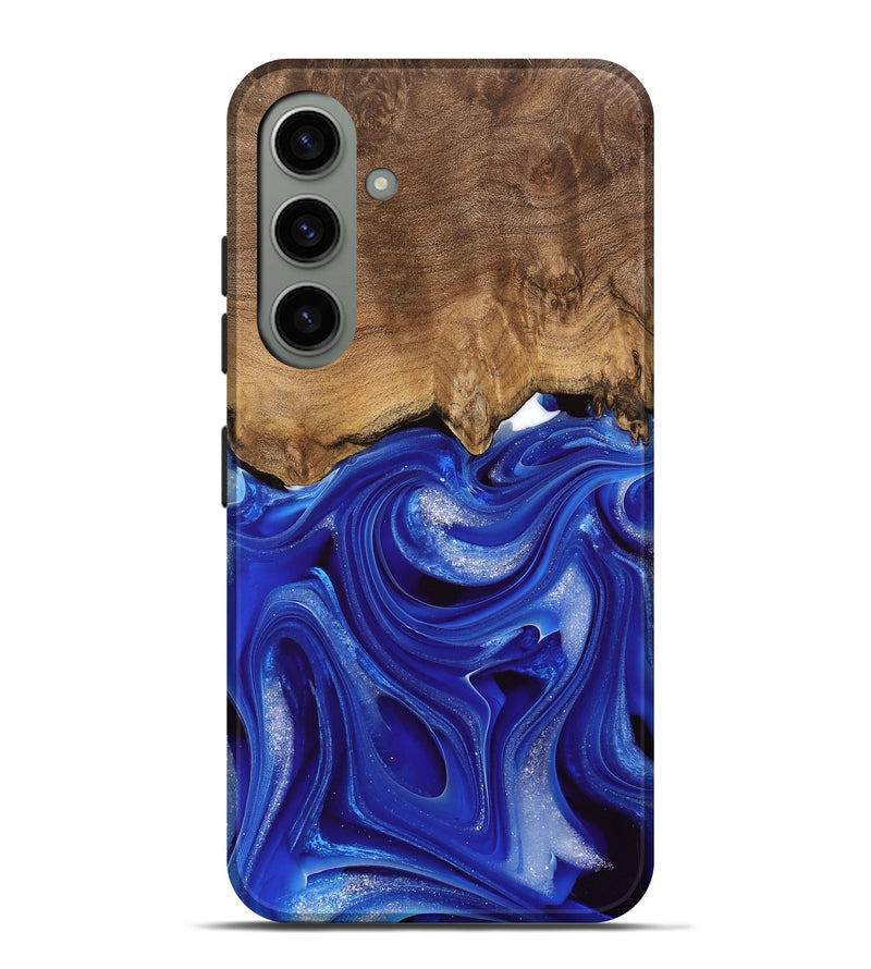 Galaxy S24 Plus Wood Live Edge Phone Case - Harding (Blue, 745716)