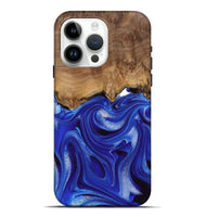 iPhone 15 Pro Max Wood Live Edge Phone Case - Harding (Blue, 745716)