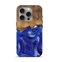 iPhone 16 Pro Wood Live Edge Phone Case - Harding (Blue, 745716)