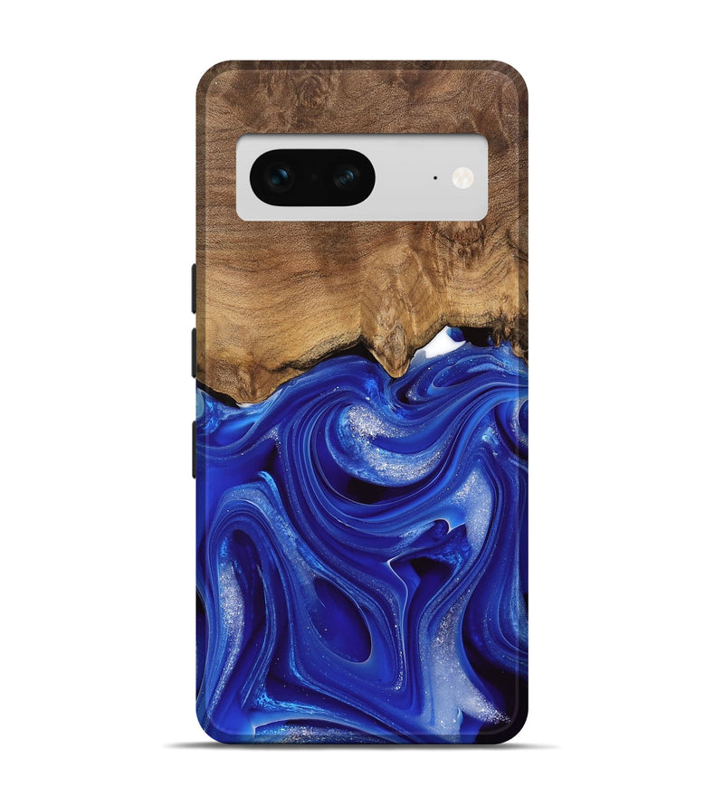 Pixel 7 Wood Live Edge Phone Case - Harding (Blue, 745716)