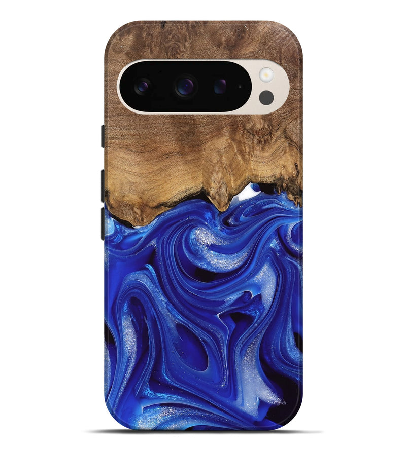 Pixel 9 Pro XL Wood Live Edge Phone Case - Harding (Blue, 745716)