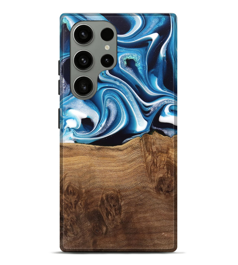 Galaxy S23 Ultra Wood Live Edge Phone Case - Ayah (Blue, 745719)