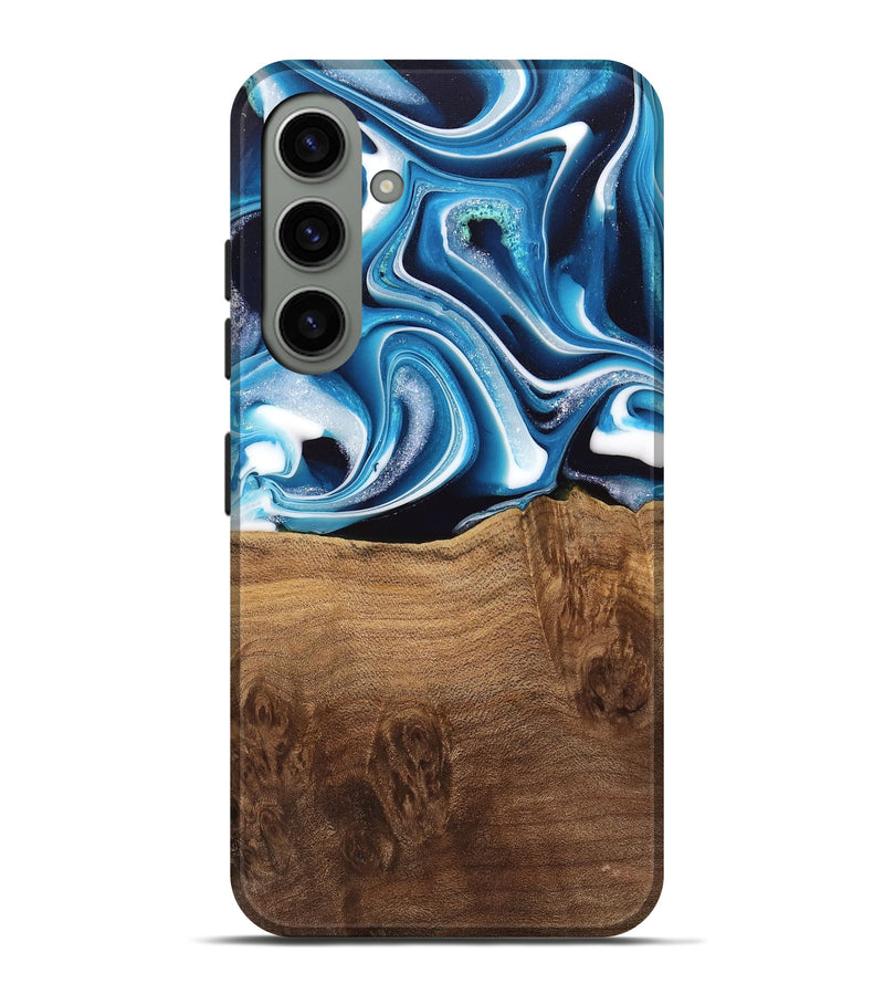 Galaxy S24 Plus Wood Live Edge Phone Case - Ayah (Blue, 745719)