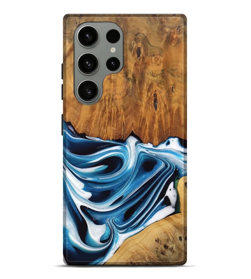 Galaxy S23 Ultra Wood Live Edge Phone Case - Delia (Blue, 745721)