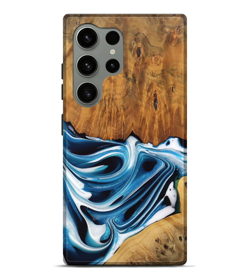 Galaxy S24 Ultra Wood Live Edge Phone Case - Delia (Blue, 745721)