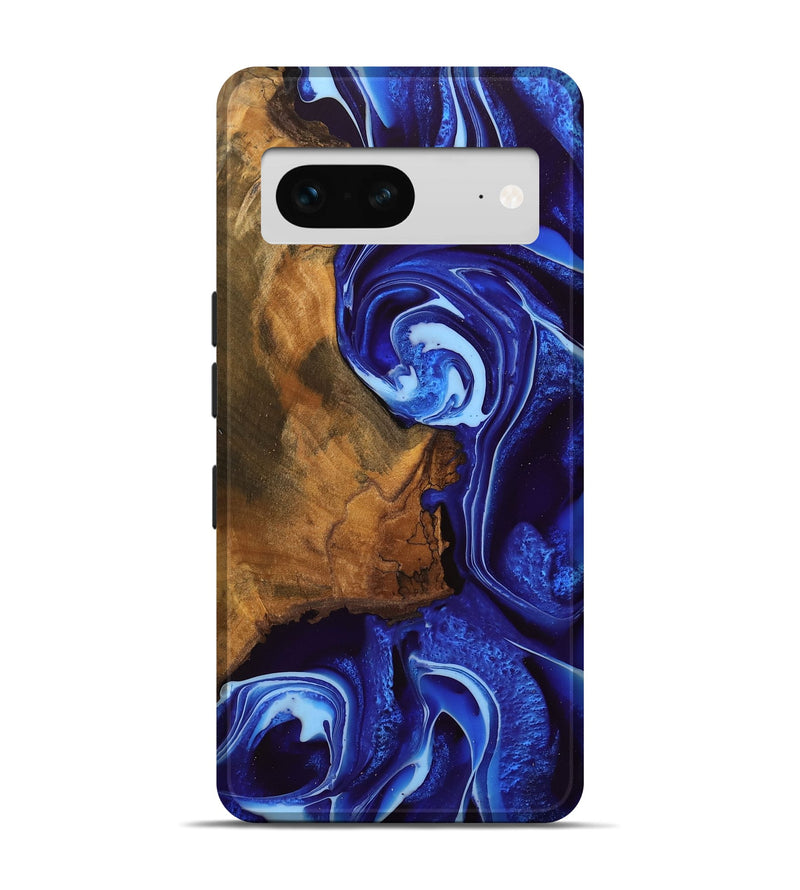 Pixel 7 Wood Live Edge Phone Case - Eldred (Blue, 745722)