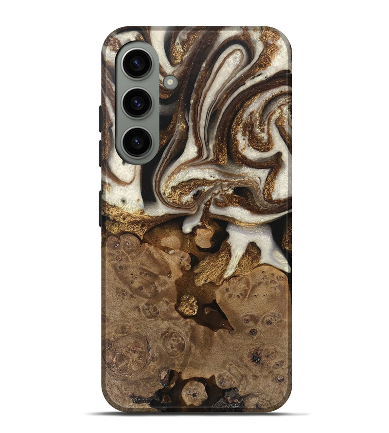 Galaxy S24 Plus Wood Live Edge Phone Case - Albert (Black & White, 745724)