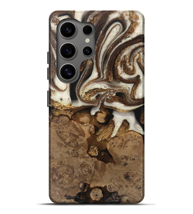 Galaxy S25 Ultra Wood Live Edge Phone Case - Albert (Black & White, 745724)