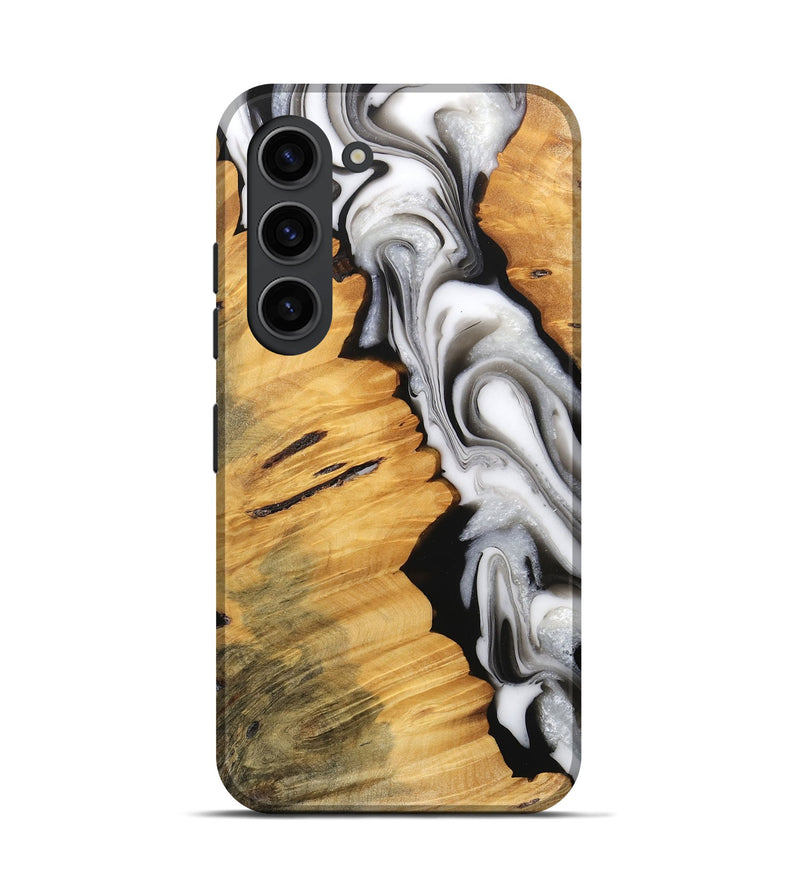 Galaxy S23 Wood Live Edge Phone Case - Harlem (Black & White, 745726)