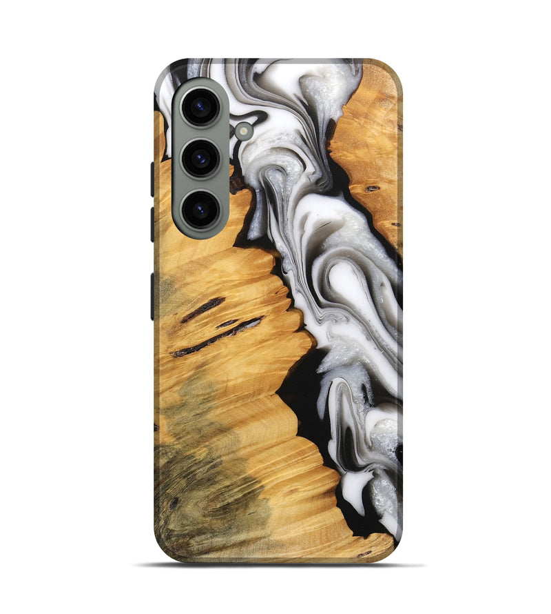 Galaxy S24 Wood Live Edge Phone Case - Harlem (Black & White, 745726)