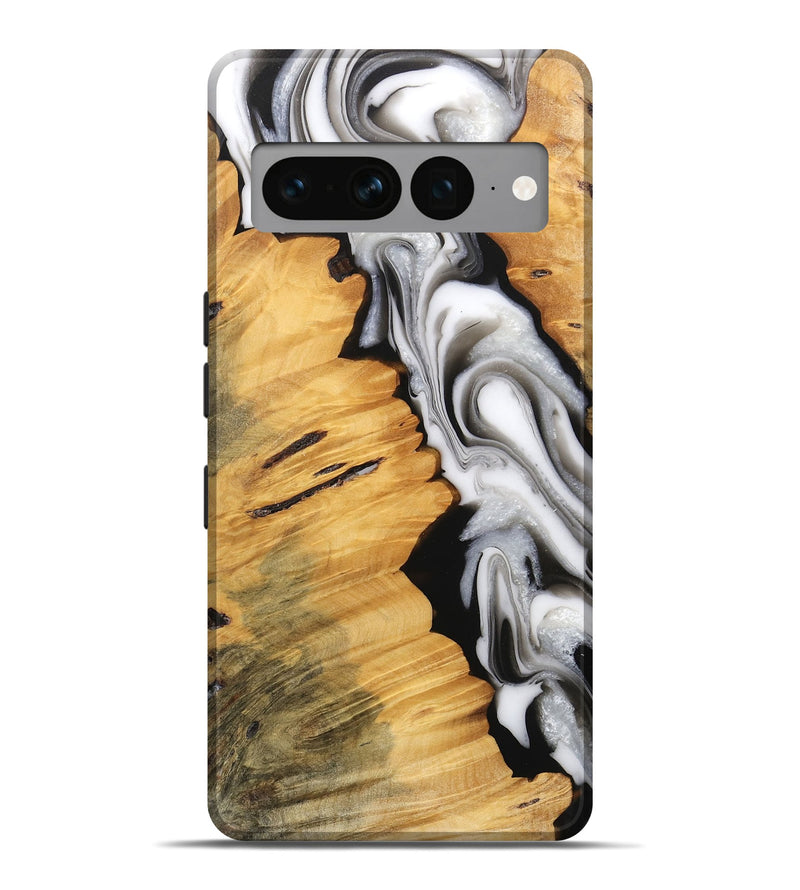 Pixel 7 Pro Wood Live Edge Phone Case - Harlem (Black & White, 745726)