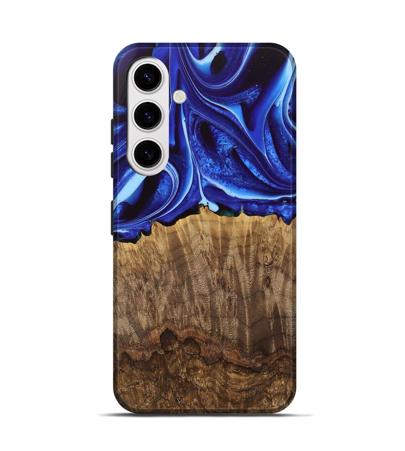 Galaxy S25 Wood Live Edge Phone Case - Koa (Blue, 745728)