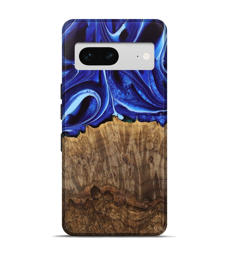 Pixel 7 Wood Live Edge Phone Case - Koa (Blue, 745728)