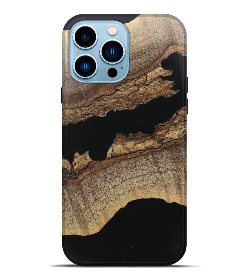 iPhone 14 Pro Max Wood Live Edge Phone Case - Rhodes (Wood Burl, 745731)