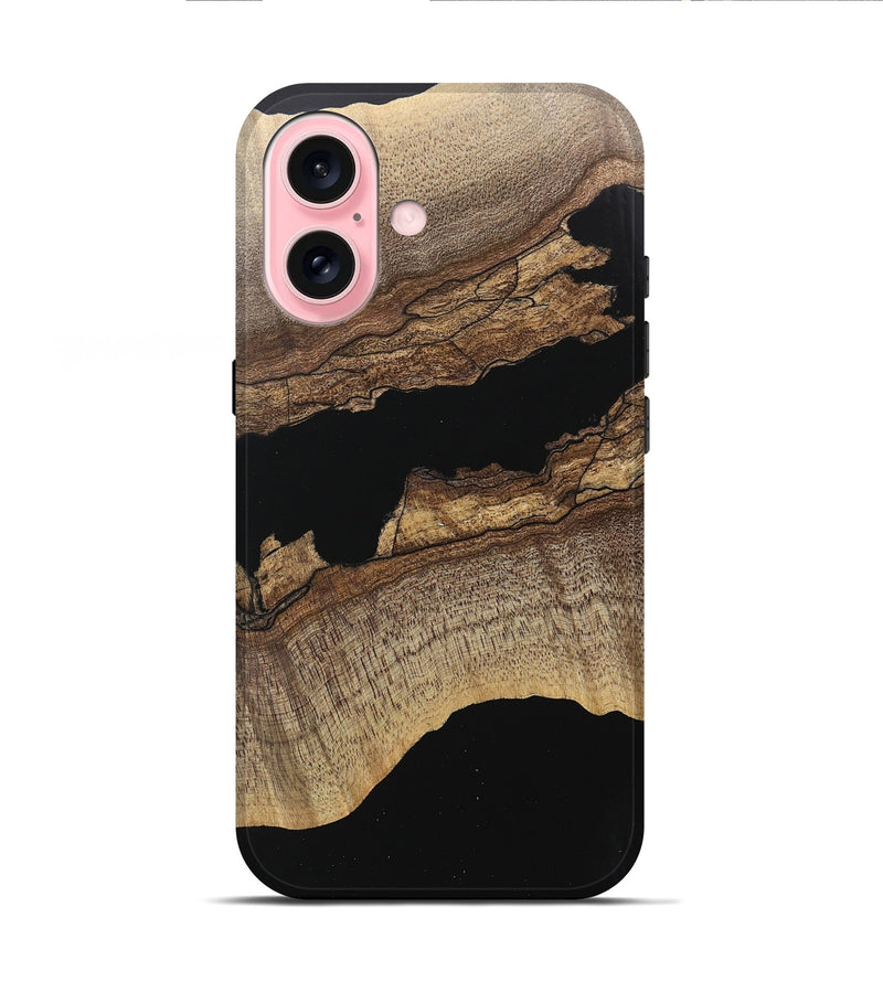 iPhone 16 Wood Live Edge Phone Case - Rhodes (Wood Burl, 745731)