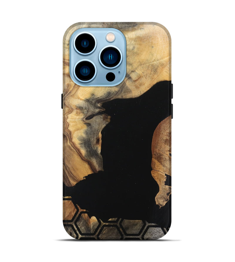 iPhone 14 Pro Wood Live Edge Phone Case - Alycia (Pattern, 745733)