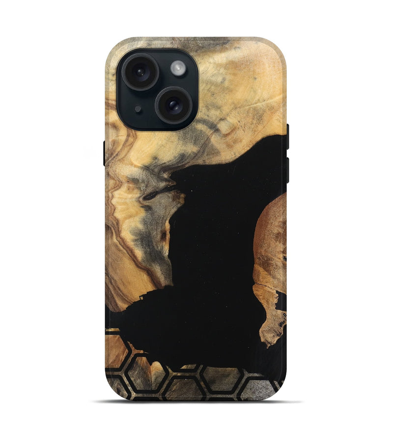 iPhone 15 Wood Live Edge Phone Case - Alycia (Pattern, 745733)