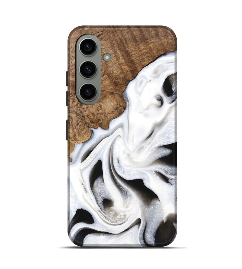 Galaxy S24 Wood Live Edge Phone Case - Cindy (Black & White, 745735)