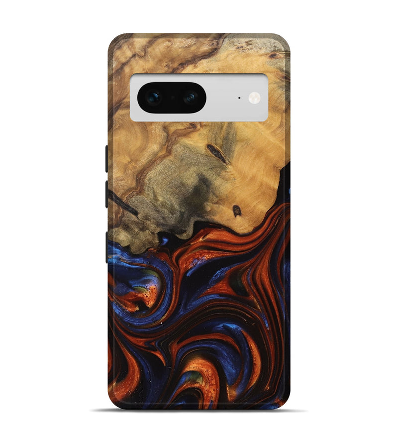 Pixel 7 Wood Live Edge Phone Case - Amirah (Red, 745736)