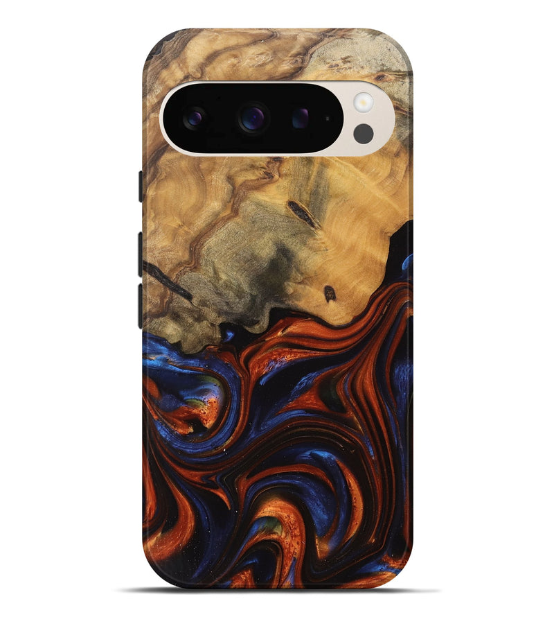 Pixel 9 Pro XL Wood Live Edge Phone Case - Amirah (Red, 745736)