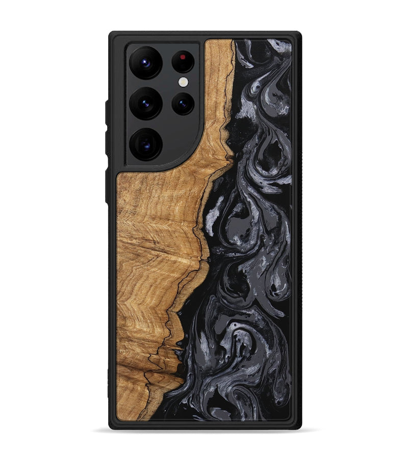 Galaxy S22 Ultra Wood Phone Case - Crissy (Black & White, 745757)