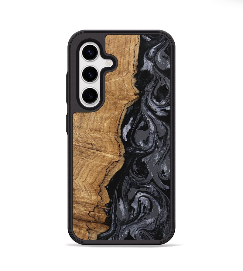 Galaxy S25 Wood Phone Case - Crissy (Black & White, 745757)