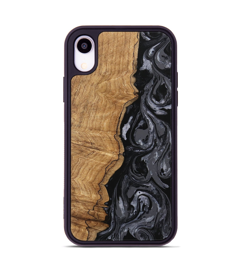 iPhone Xr Wood Phone Case - Crissy (Black & White, 745757)