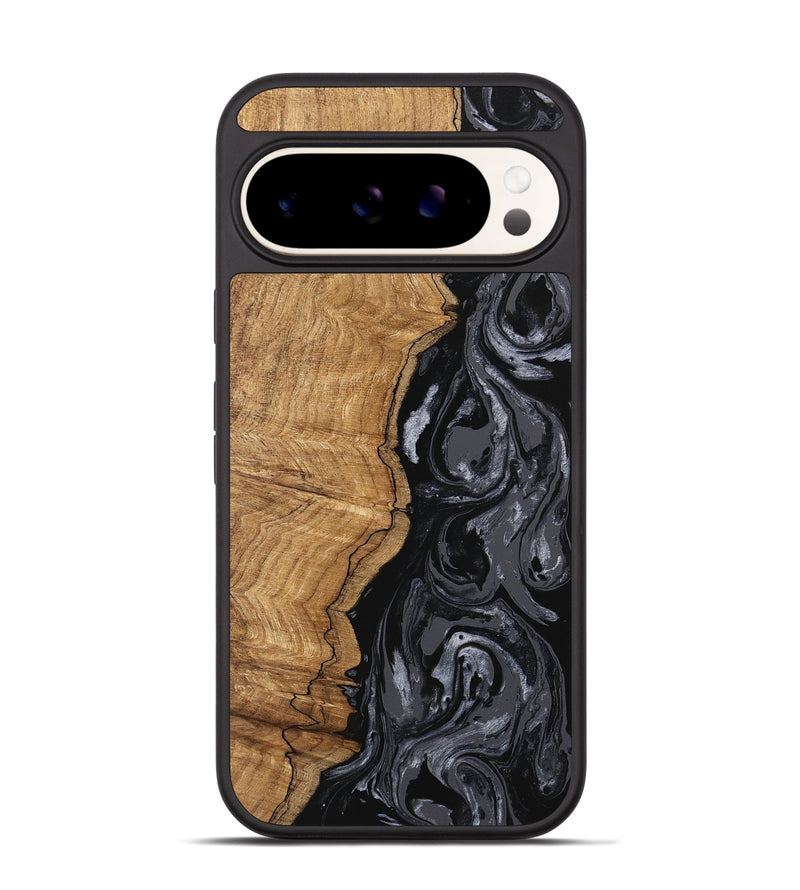 Pixel 9 Wood Phone Case - Crissy (Black & White, 745757)