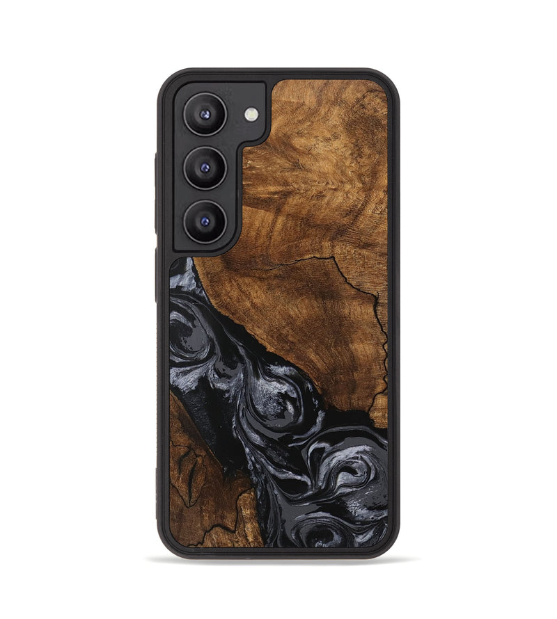 Galaxy S23 Wood Phone Case - Elouise (Black & White, 745758)