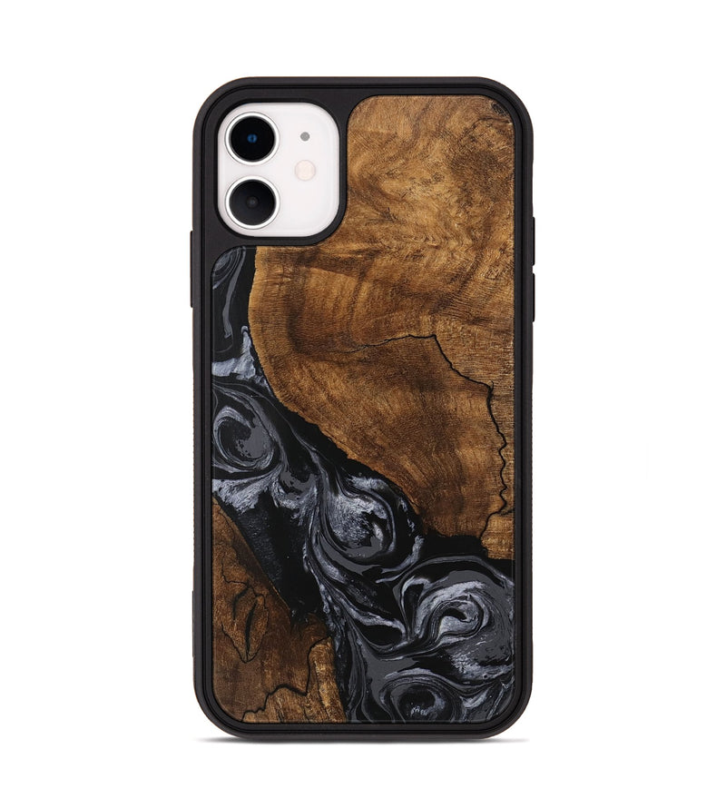 iPhone 11 Wood Phone Case - Elouise (Black & White, 745758)