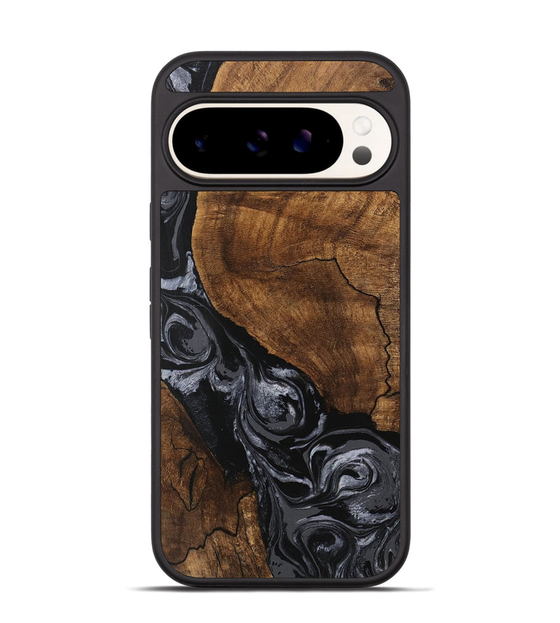 Pixel 9 Wood Phone Case - Elouise (Black & White, 745758)