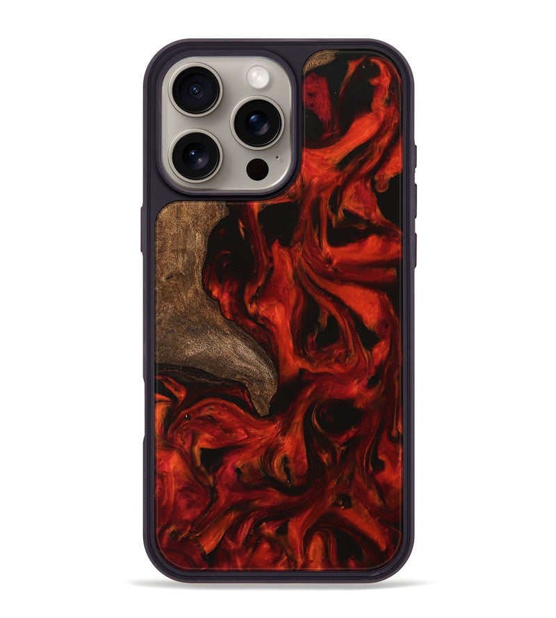 iPhone 16 Pro Max Wood Phone Case - Nichole (Red, 745761)