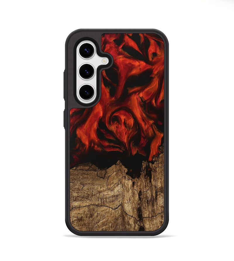 Galaxy S25 Wood Phone Case - Hulda (Red, 745762)