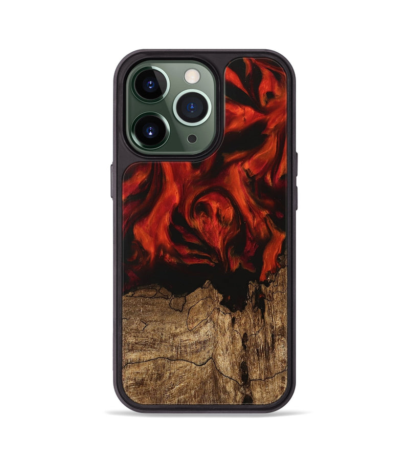 iPhone 13 Pro Wood Phone Case - Hulda (Red, 745762)