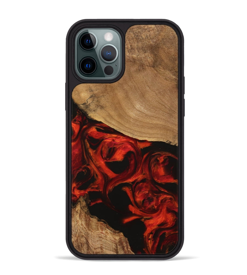 iPhone 12 Pro Max Wood Phone Case - Huxley (Red, 745763)