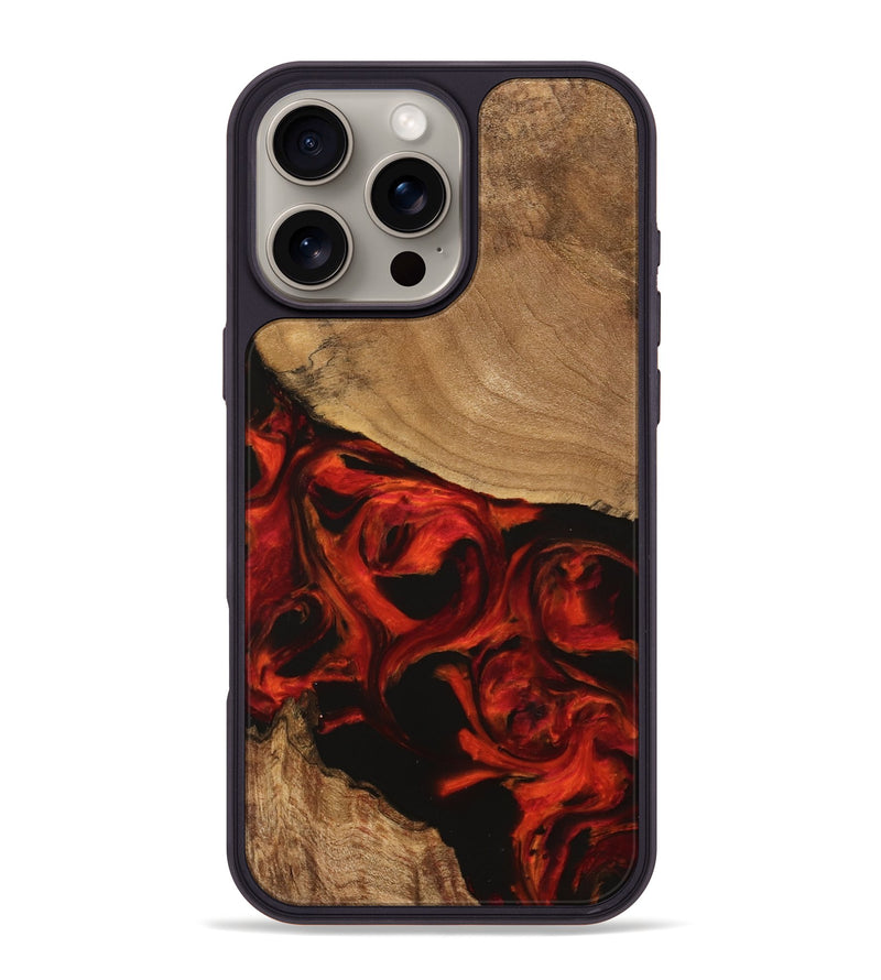 iPhone 16 Pro Max Wood Phone Case - Huxley (Red, 745763)