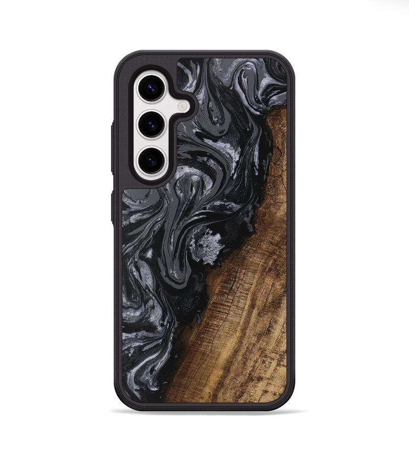 Galaxy S25 Wood Phone Case - Ayaan (Black & White, 745765)