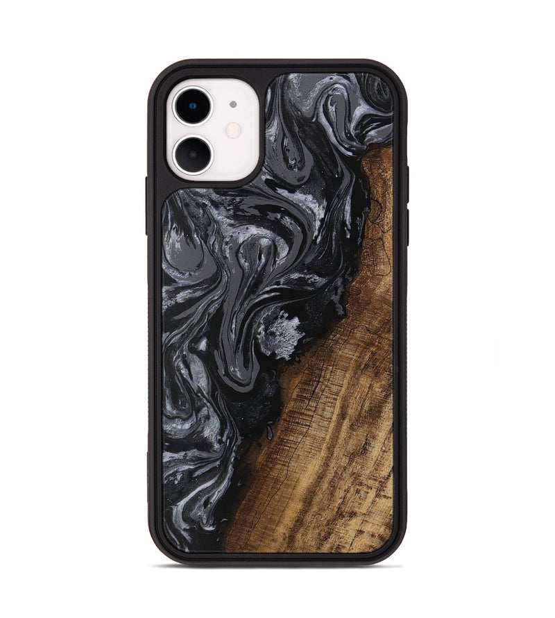 iPhone 11 Wood Phone Case - Ayaan (Black & White, 745765)