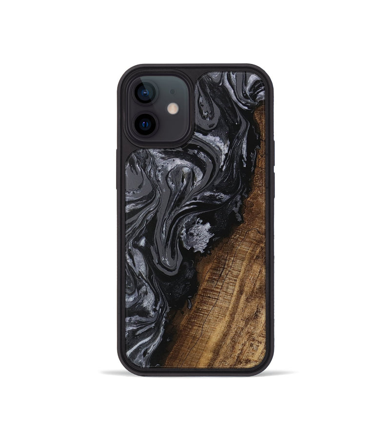 iPhone 12 mini Wood Phone Case - Ayaan (Black & White, 745765)