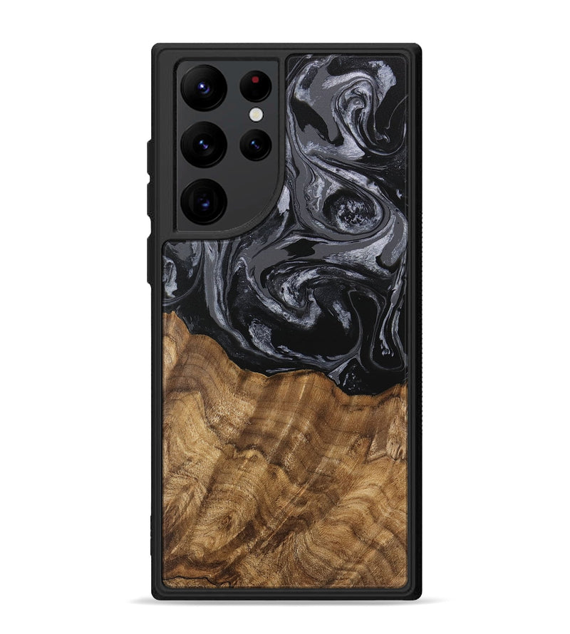 Galaxy S22 Ultra Wood Phone Case - Lauri (Black & White, 745767)