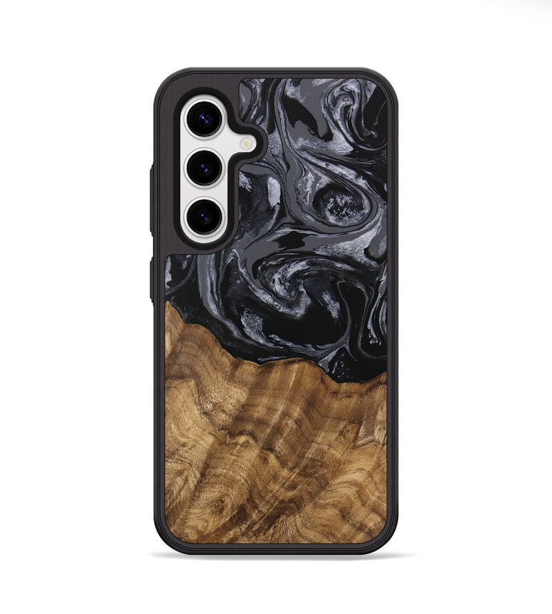 Galaxy S25 Wood Phone Case - Lauri (Black & White, 745767)