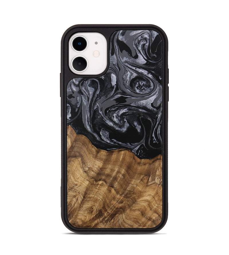 iPhone 11 Wood Phone Case - Lauri (Black & White, 745767)