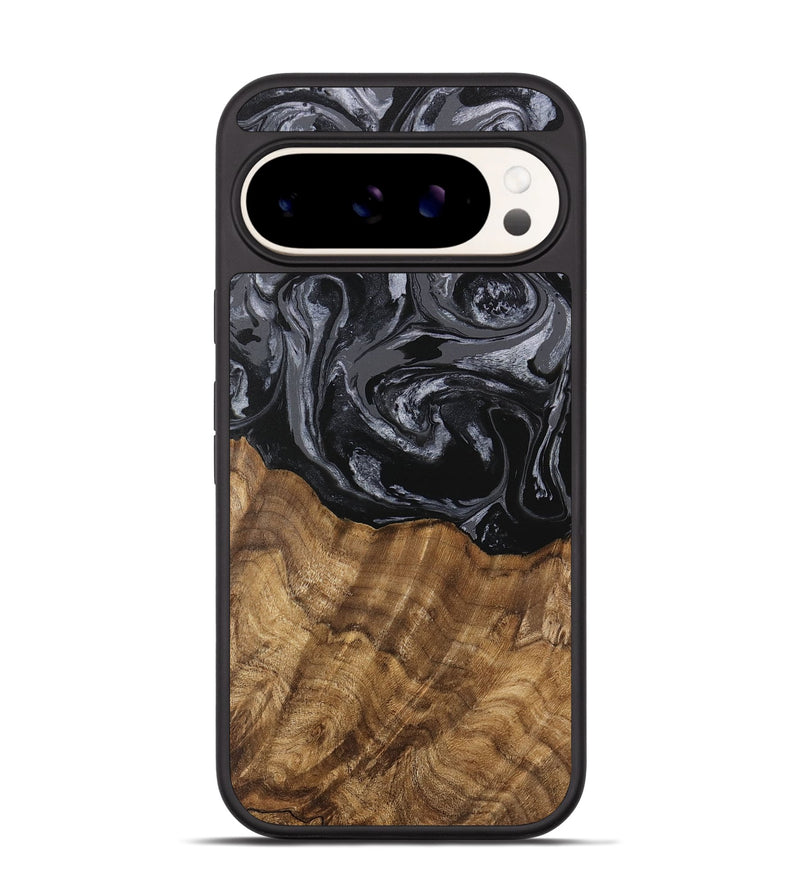 Pixel 9 Wood Phone Case - Lauri (Black & White, 745767)