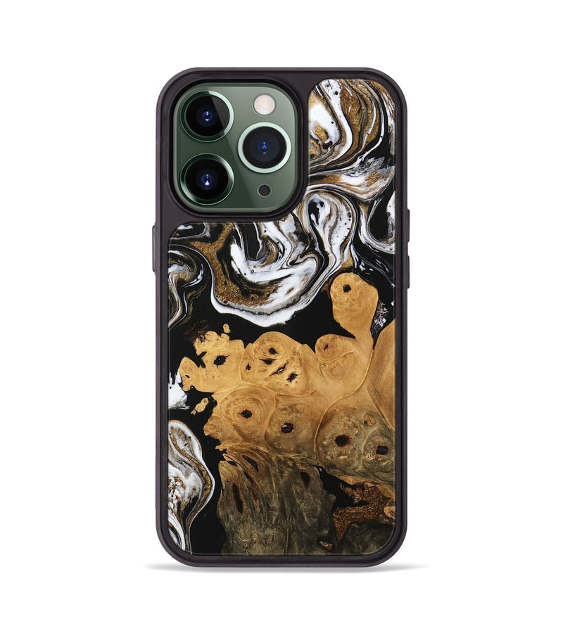 iPhone 13 Pro Wood Phone Case - Ryland (Black & White, 745768)